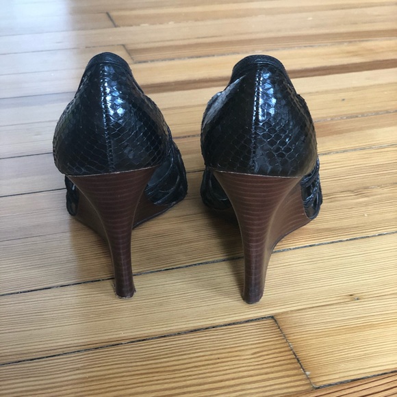 Steve Madden Siennah Wedge Sandals Black 7.5 - Picture 4 of 5